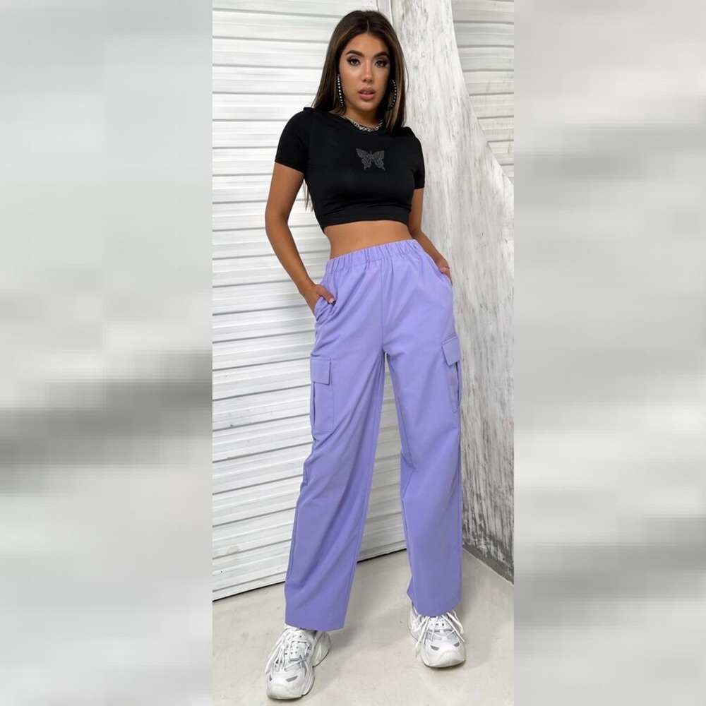 Solid Flap Pocket Cargo Pants Size 4 - image 1